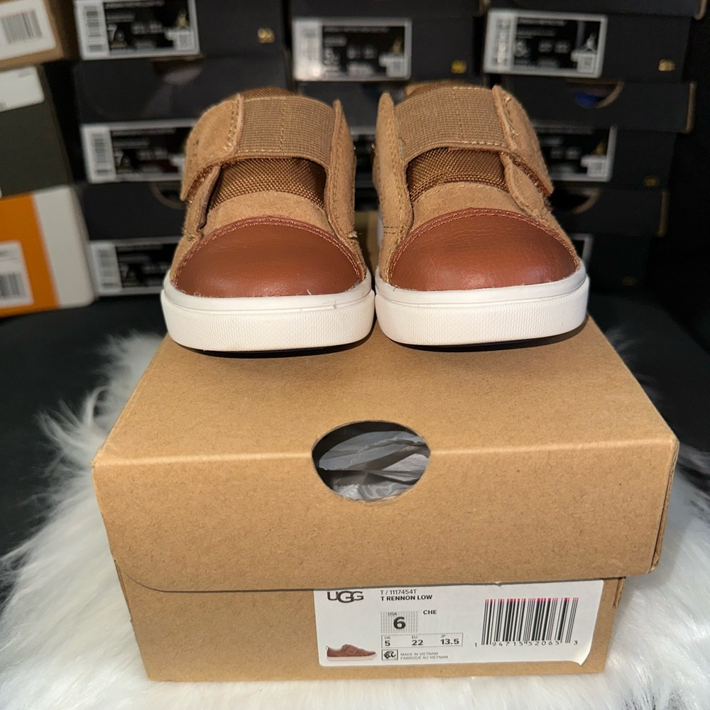 UGG Kids Brown and Tan Sneakers